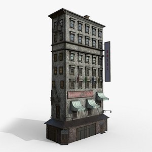 Old New york buildings 1930 3 Hotel 3D