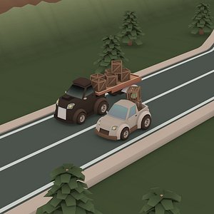 cartoon pack cars model