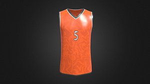3D Basketball Jersey Player 05 In Low Poly
