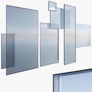 Insulating windows and facade glasses 3D model