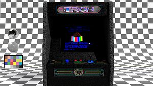 tron arcade machine 3D model