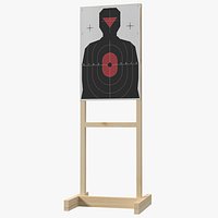 Shooting Target Silhouette Red Center