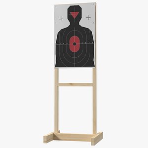 Shooting Target Silhouette Red Center