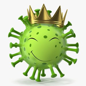 Covid Emoji with Crown