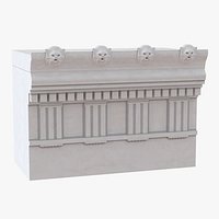 Doric Architrave and Frieze Greco Roman 3D Model