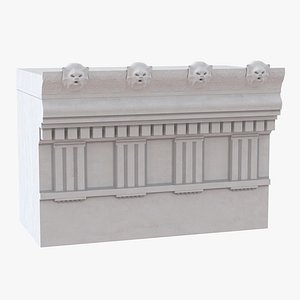 Doric Architrave and Frieze Greco Roman 3D Model