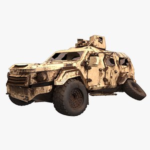 3D damaged terradyne gurkha lapv