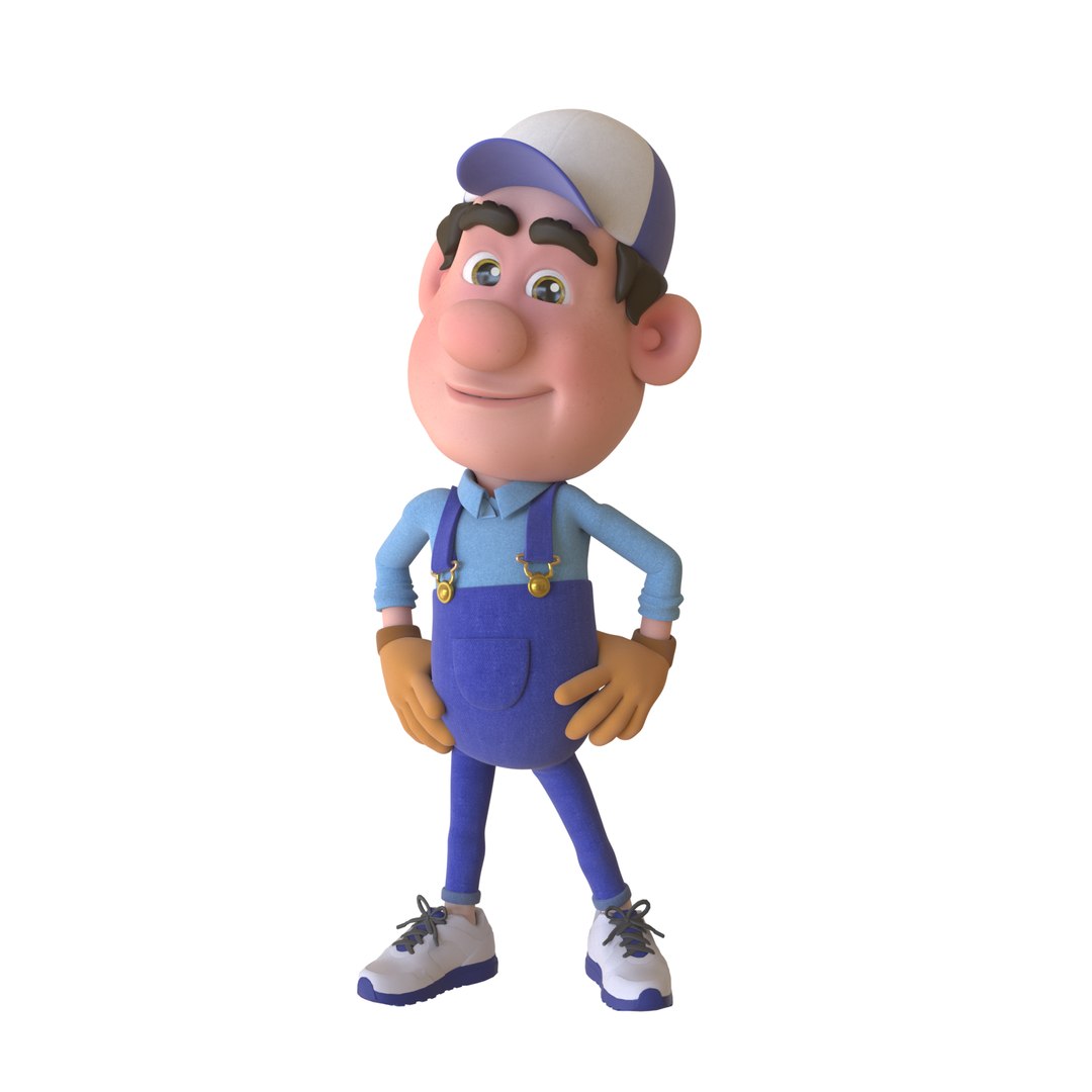 3D Model Cartoon Plumber - TurboSquid 1470489