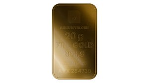 Gold Bar 20 Gram 3D