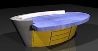 Kitchen Island - concrete