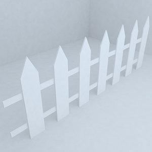 3d fence railing model