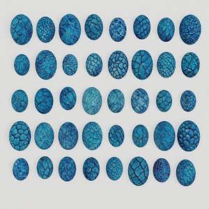 3D Lowpoly Ocean Dragon Egg Collection model