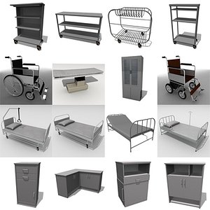 3ds 16 medical hospital furniture
