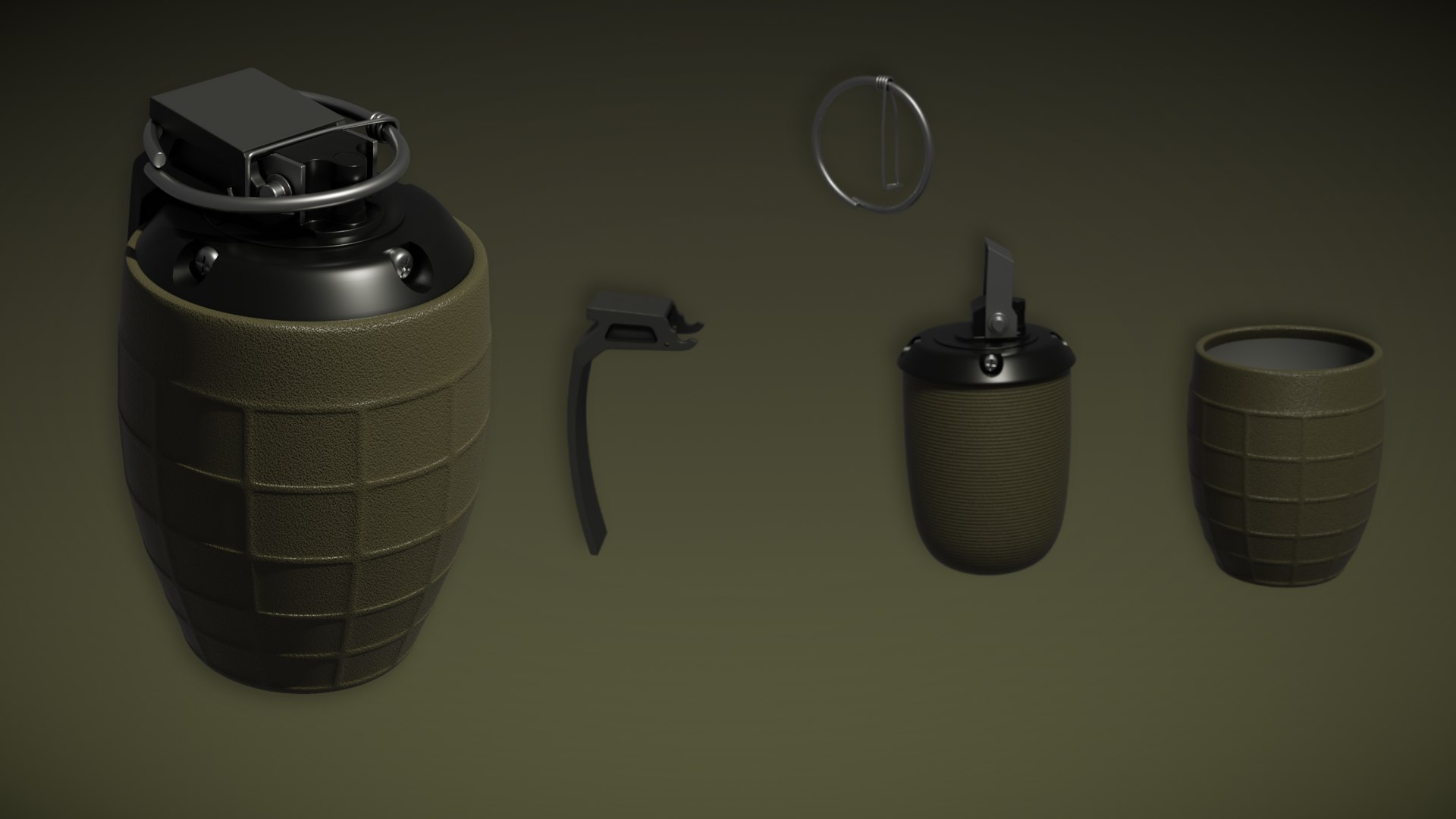 3D Hand Grenade Alhambra D O M2 - TurboSquid 1973309