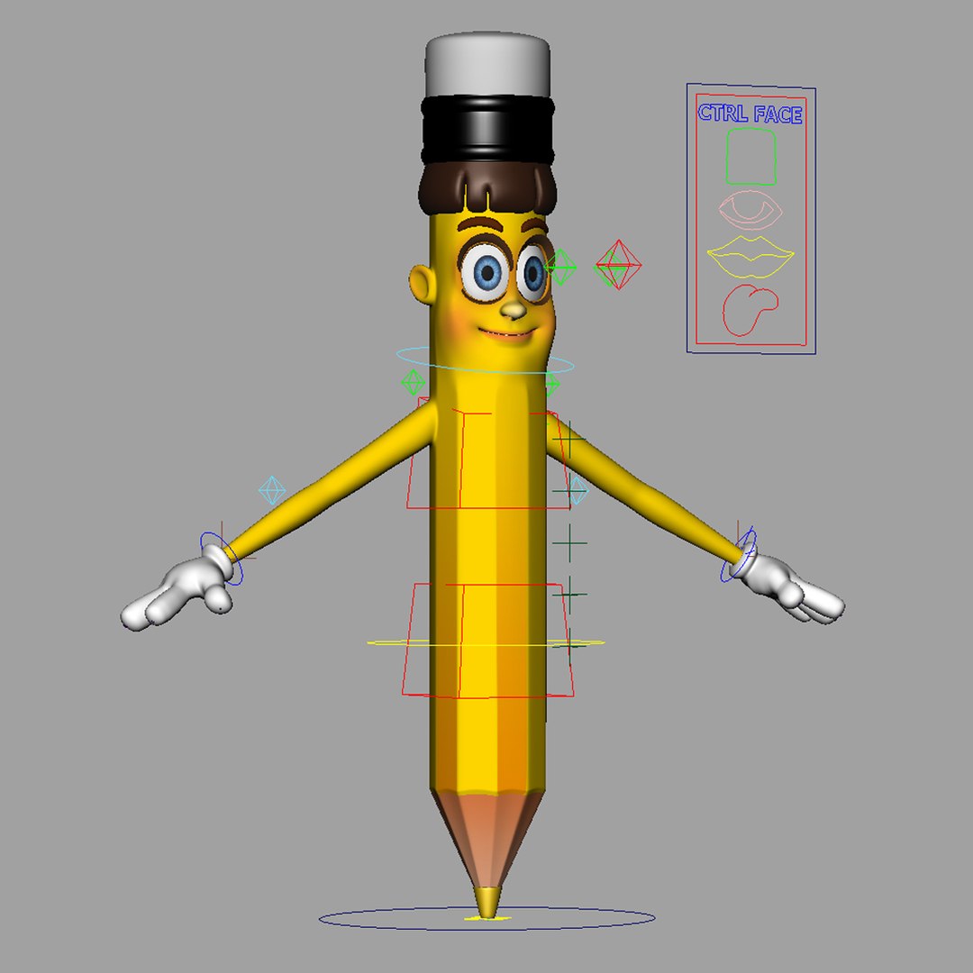 3d Cartoon Rig Character