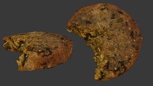 3D model Vegetable Pancake Scan