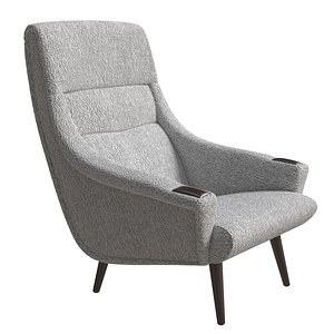 3D 1960 Danish armchair Custom Made model