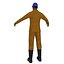 3d rigged worker man model