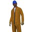 3d rigged worker man model