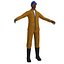 3d rigged worker man model