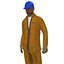 3d rigged worker man model