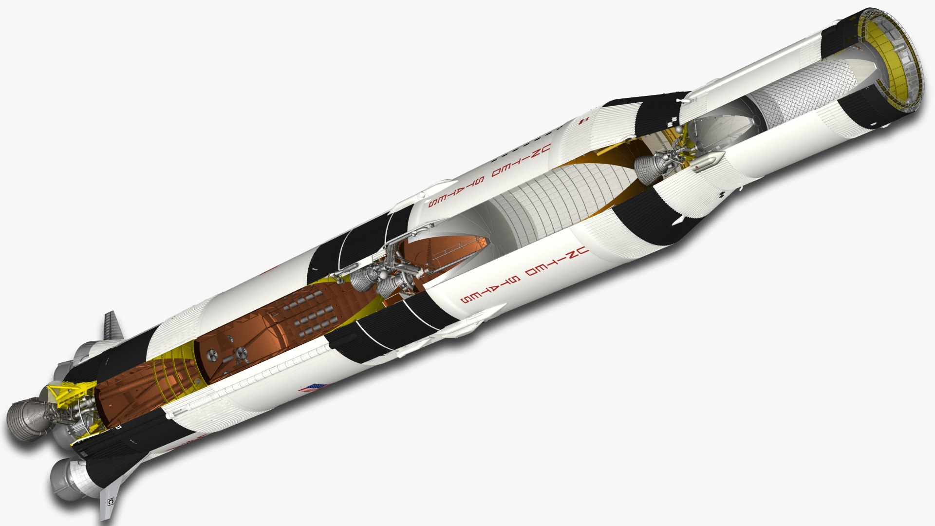 Fichier 3D Saturn V - Removable modules 🦸・Plan imprimable en 3D à  télécharger・Cults