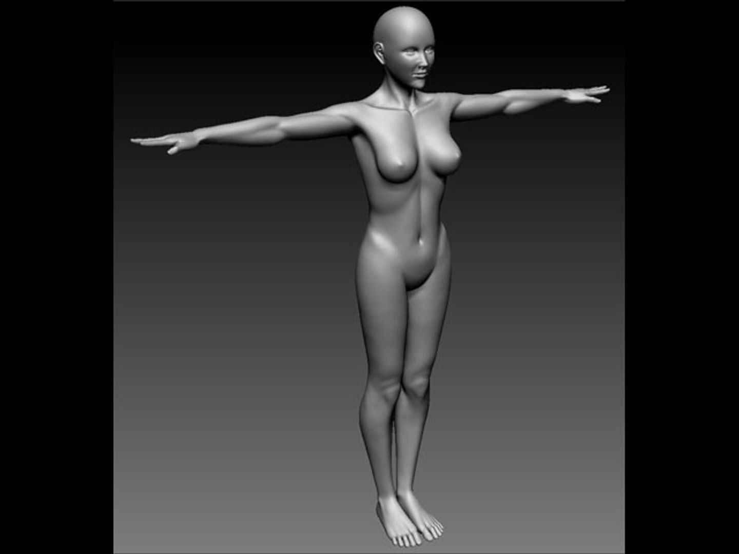 Female Adult Body 3d Obj