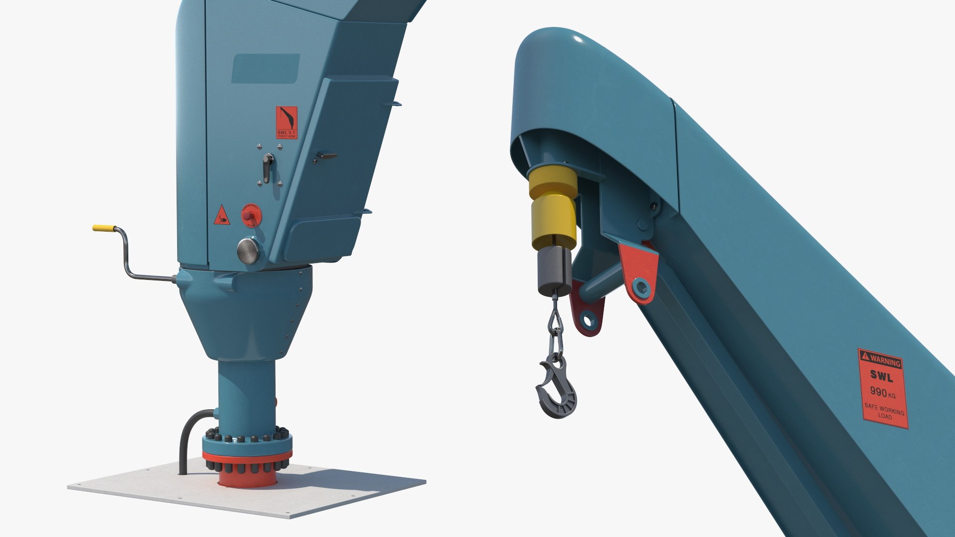 3D Crane For Offshore Platform Rigged For Maya Model - TurboSquid 2359158