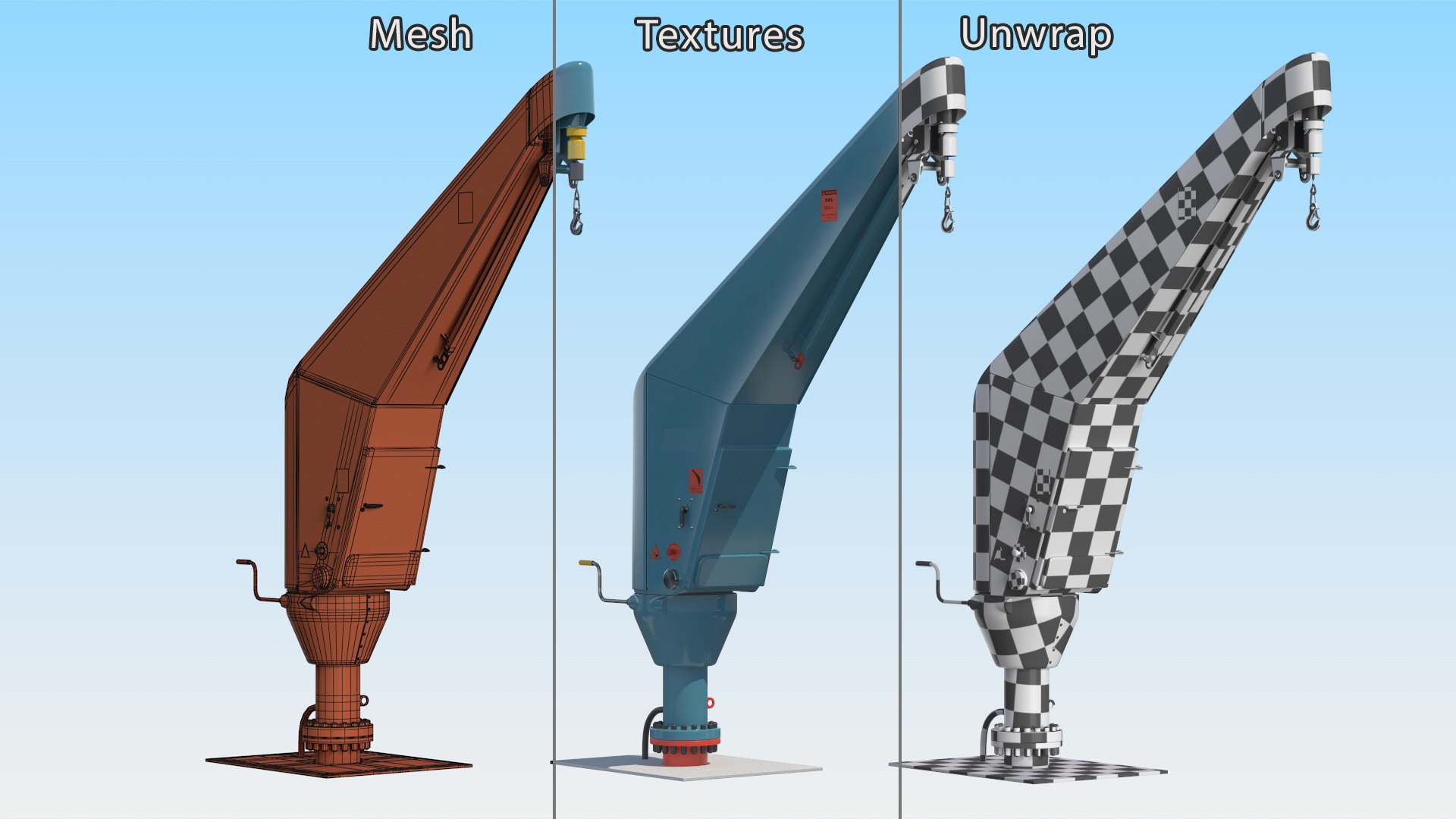 3D Crane For Offshore Platform Rigged For Maya Model - TurboSquid 2359158