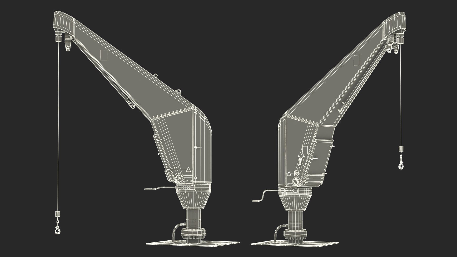 3D Crane For Offshore Platform Rigged For Maya Model - TurboSquid 2359158