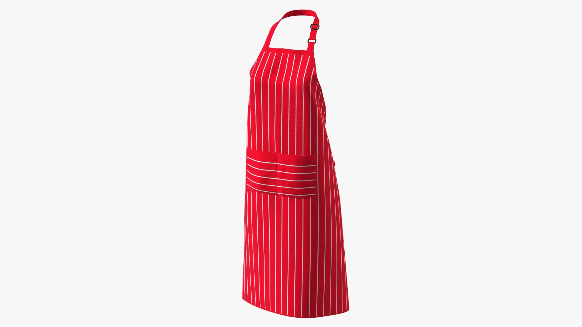 Cooking Apron Striped 3D model preview