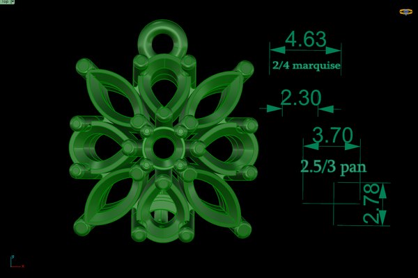 Cad beautiful tops pendant 3D model - TurboSquid 1712372