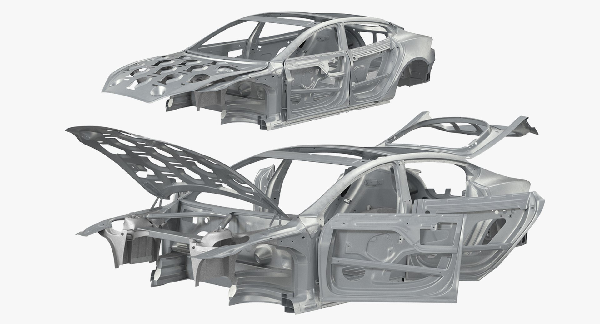 Tesla S Frame Rigged 3d Max