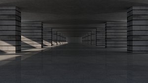 Concrete Tunnel 3D model