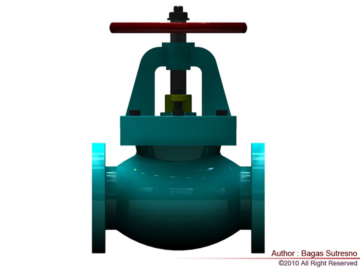 3d model of valve marine jis