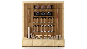 Yoga Equipment Home Gym DecorationSet48V2015 3D model