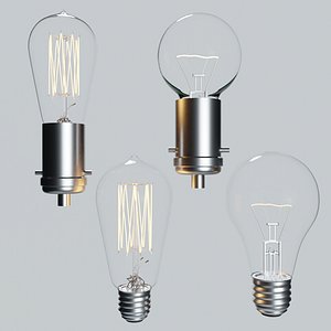 3D model light bulbs