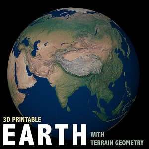 Earth with terrain geometry
