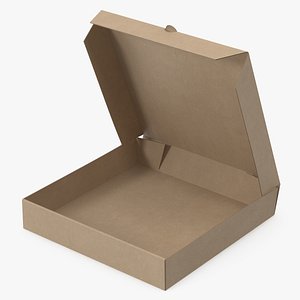 3D pizza box mockup model