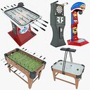 Máquinas de jogos de arcade e jogos de mesa 5 em 1