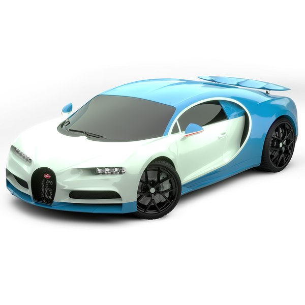 3D Bugatti Chiron Sport 2021 Blue White