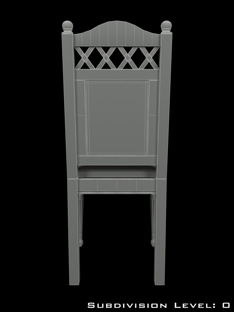 kitchen chair 3d obj