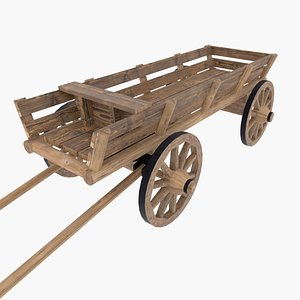 3D Wooden cart