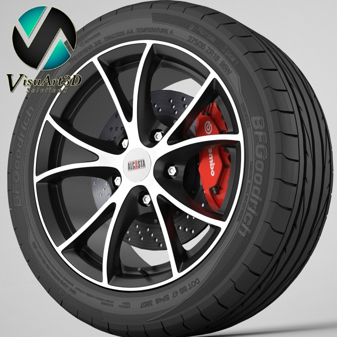 wheel alcasta 3d max