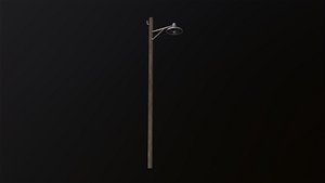 Wooden light pole