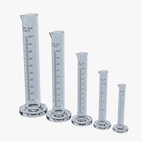 Graduated Cylinder Set - Measuring Cylinders Laboratory Glassware 5 Sizes
