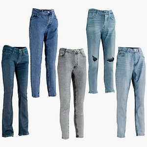 3D realistic womens jeans 1