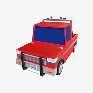 3D cartoonish Jeep 3D Model
