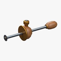 Woodworking Wheel Marking Gauge with Turned Wood Grip