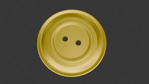 Golden Button 3D model